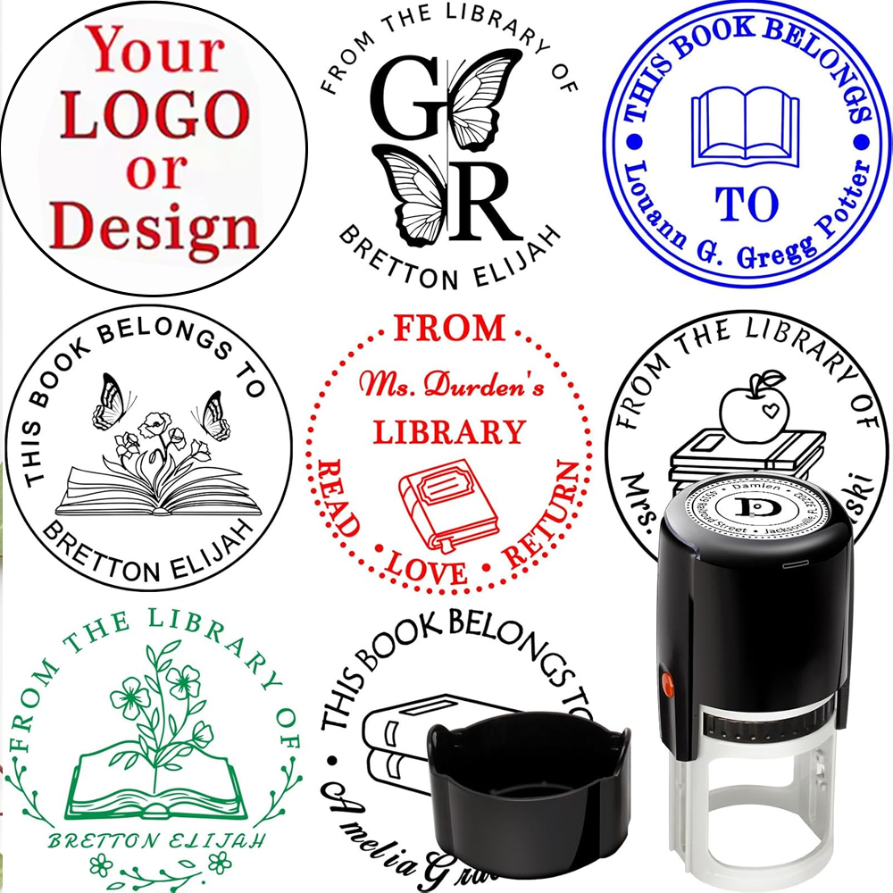 Rubber Date Stamp - Custom Stamp Personalized Self Inking Stamps
