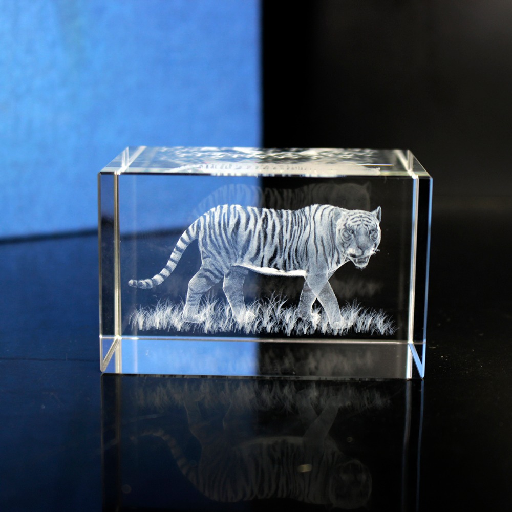 K9 Crystal Tiger Model Statue  - Paper Weight Crystal avaliação e preço
