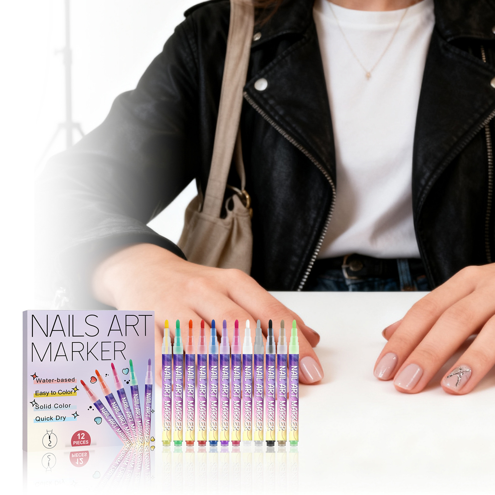12Pcs Nail Art Pens With Fine  - Correction Pen Fine avaliação e preço