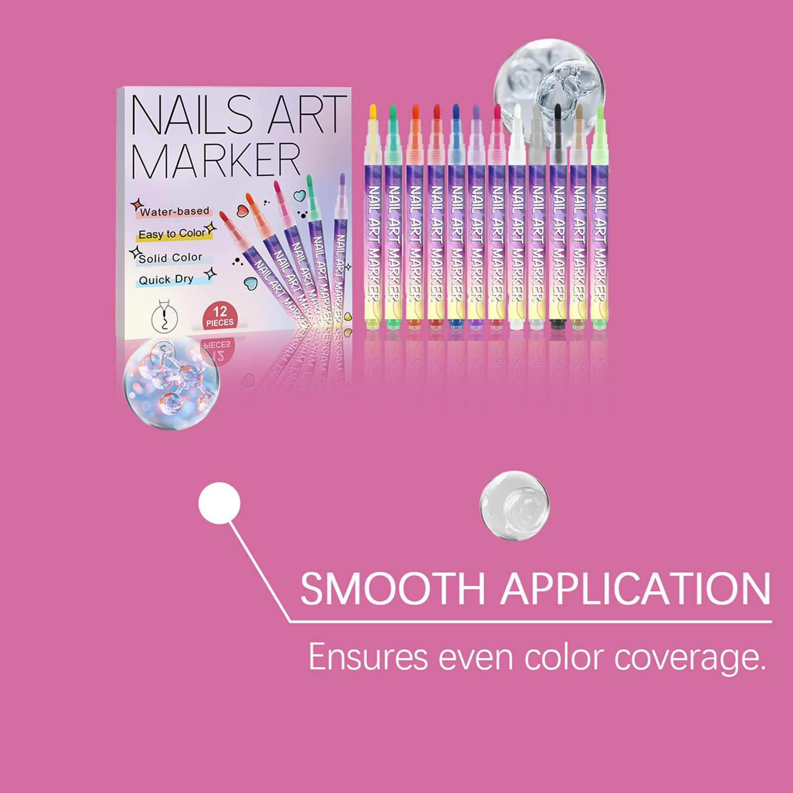 12Pcs Nail Art Pens With Fine  - Correction Pen Fine avaliação e preço