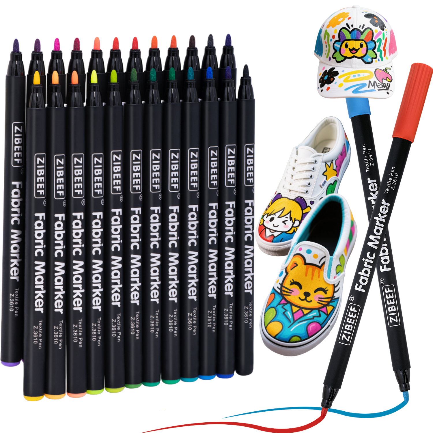 12/24 Color Fabric Markers-Fin - Correction Pen Fine avaliação e preço