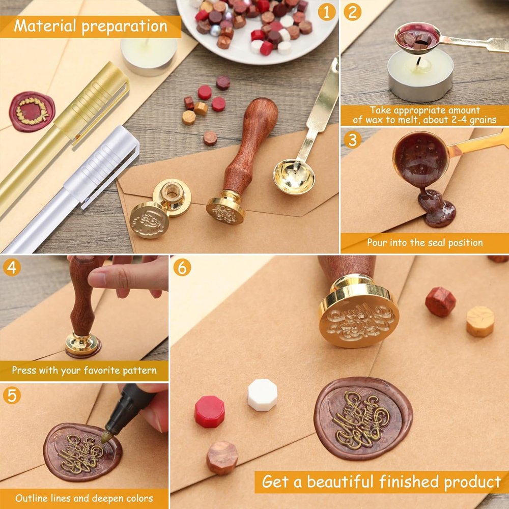 Custom Wax Seal Stamp, Persona - Wax Seal Stamp Set avaliação e preço