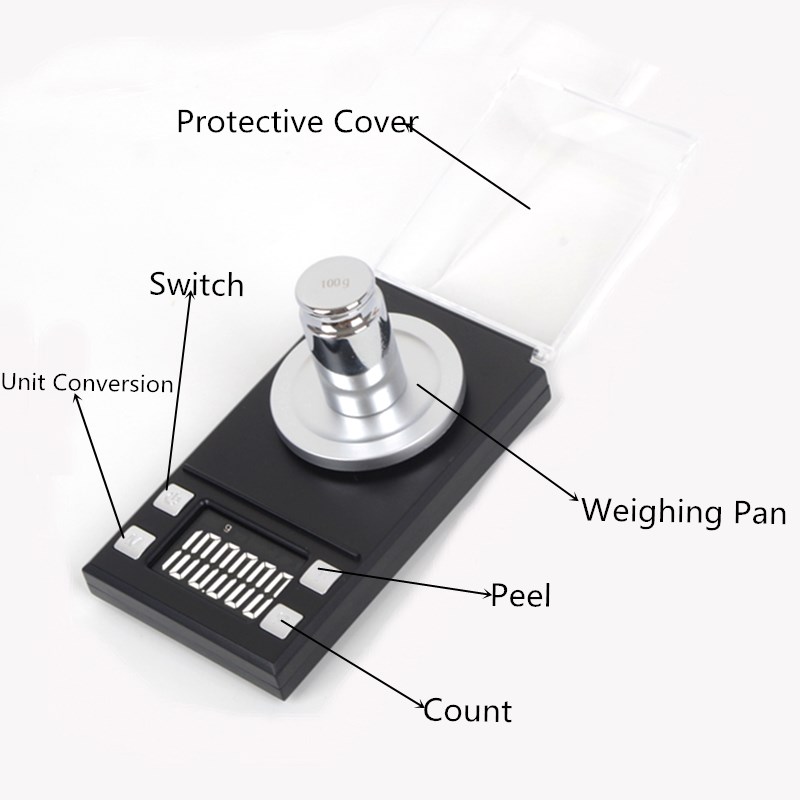 20/50/100g 0.001g Digital Jewe - Tape Dispenser Weighted avaliação e preço
