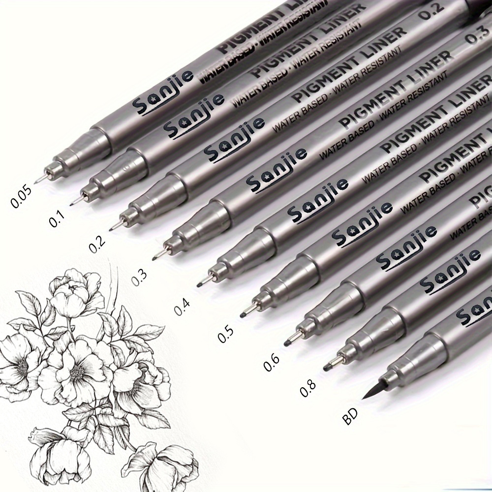 9-Piece Fine Line Waterproof I - Correction Pen Fine avaliação e preço