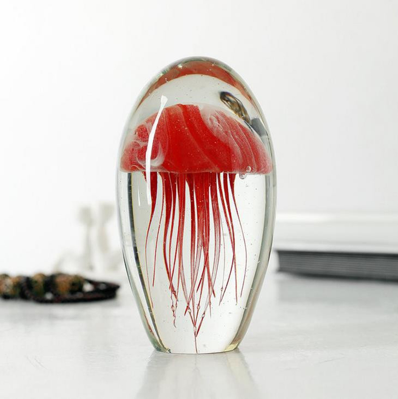 Miniature 3D Jellyfish Crystal - Paper Weight Crystal avaliação e preço
