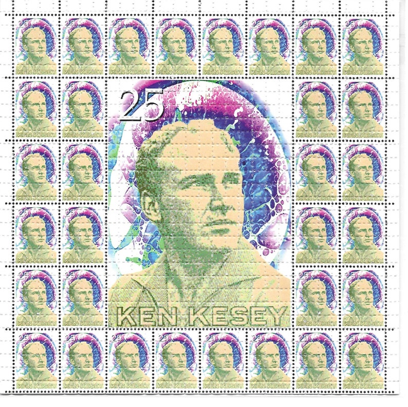 Kesey Stamps Psychedelic LSD A - Ink Blotter Paper avaliação e preço