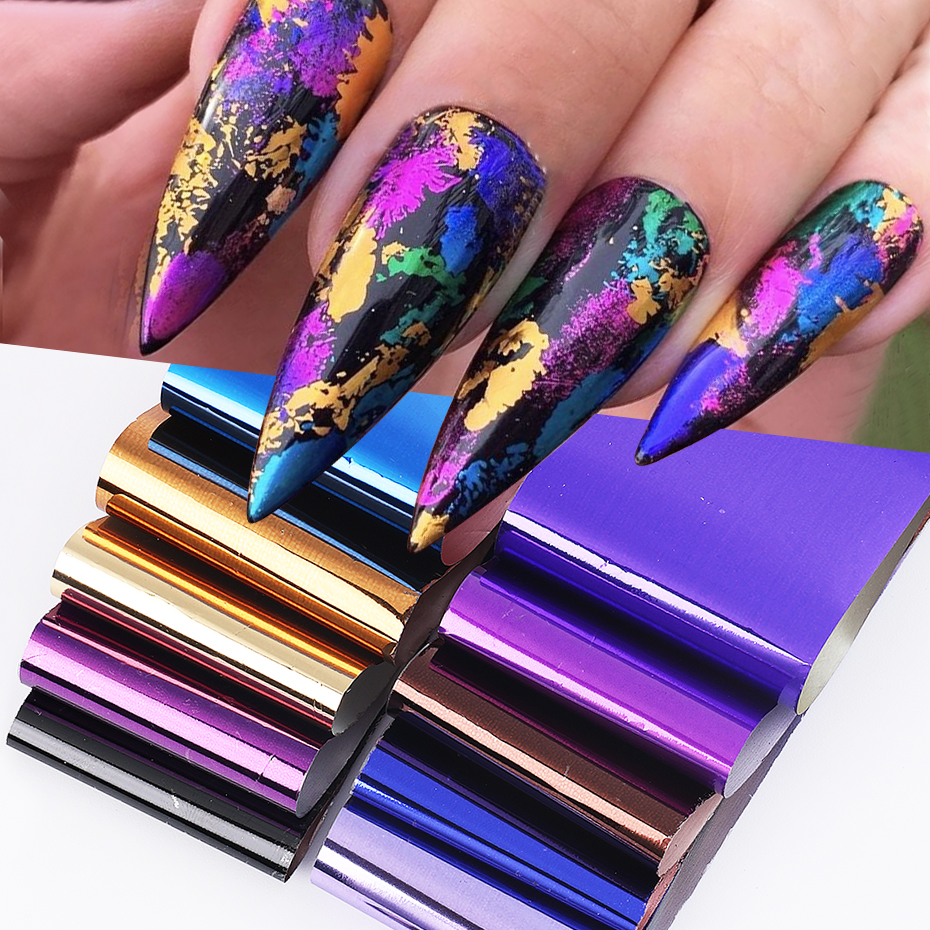 10pcs Metallic Nail Transfer F - Gel Refill Pack avaliação e preço