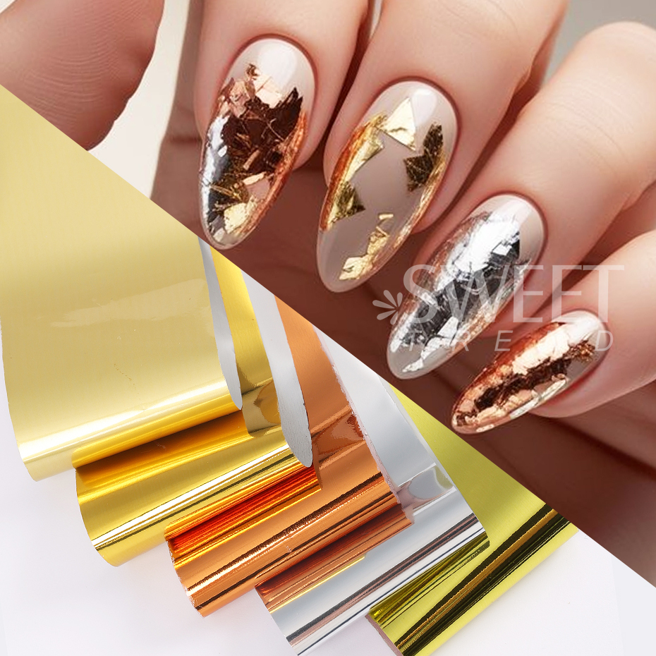 10pcs Metallic Nail Transfer F - Gel Refill Pack avaliação e preço