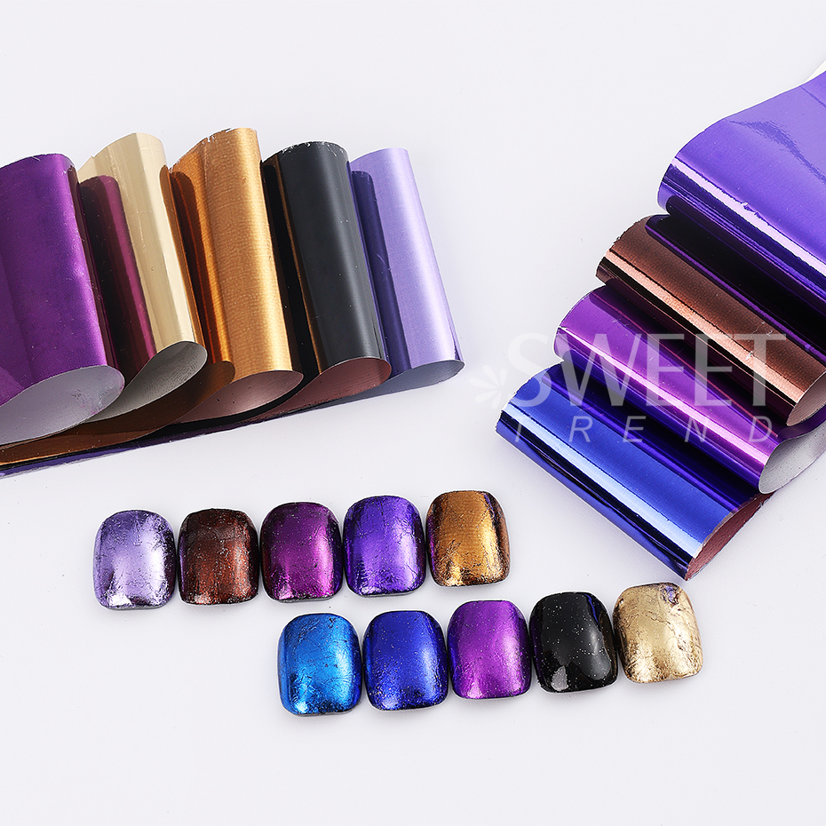 10pcs Metallic Nail Transfer F - Gel Refill Pack avaliação e preço