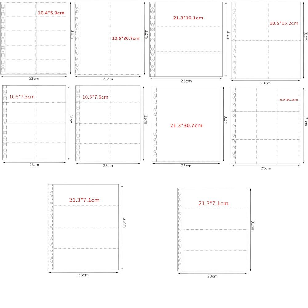 10Pcs A4 Kpop Binder Sheets Mu - Card Index Box avaliação e preço