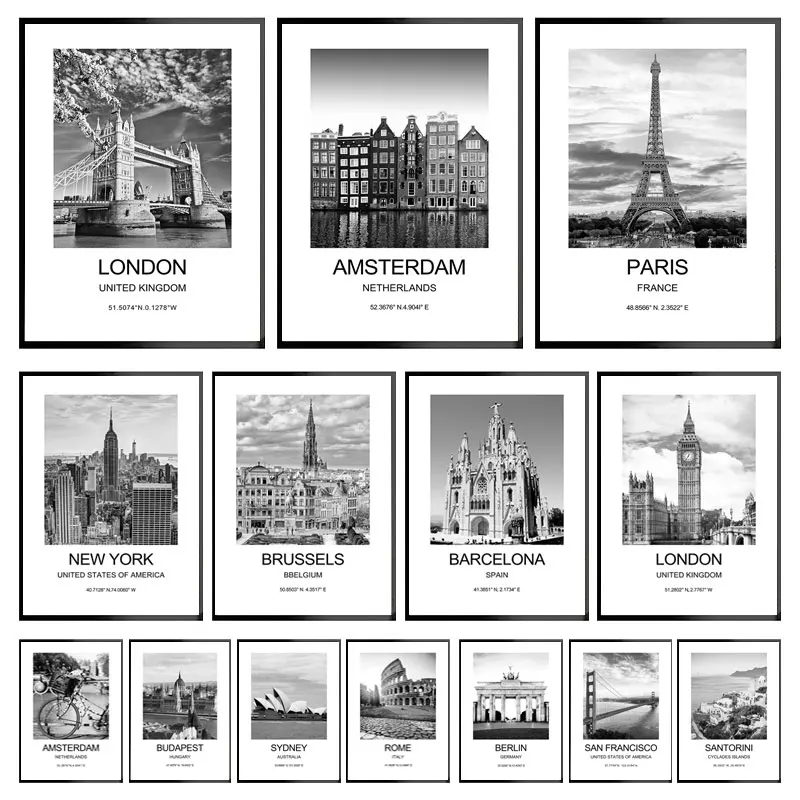City Poster New York London Pa - Ink Blotter Paper avaliação e preço