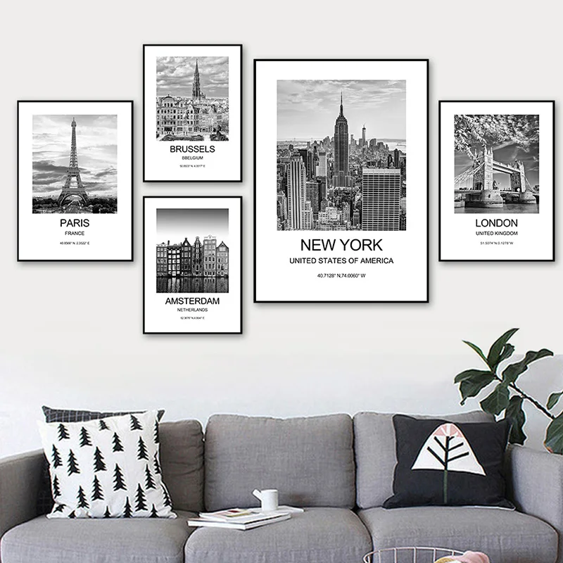 City Poster New York London Pa - Ink Blotter Paper avaliação e preço