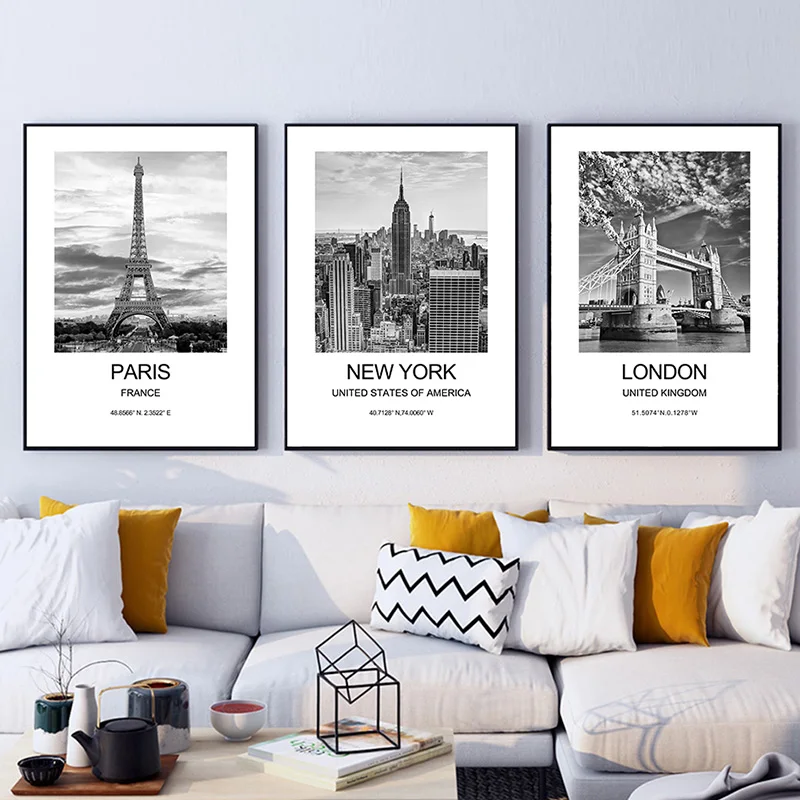 City Poster New York London Pa - Ink Blotter Paper avaliação e preço