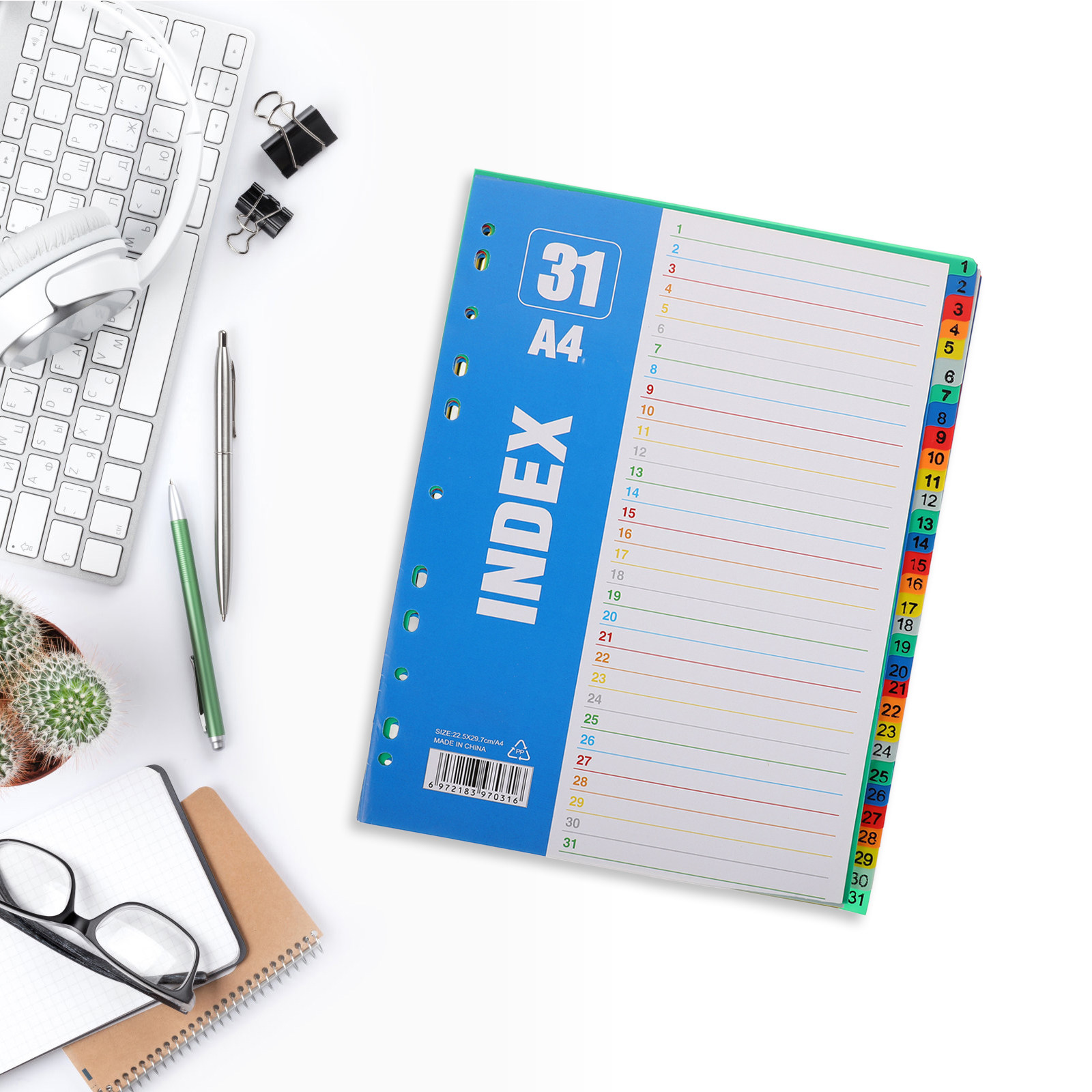 1Set A4 11-Hole PP Index Divid - Tab Divider A4 avaliação e preço
