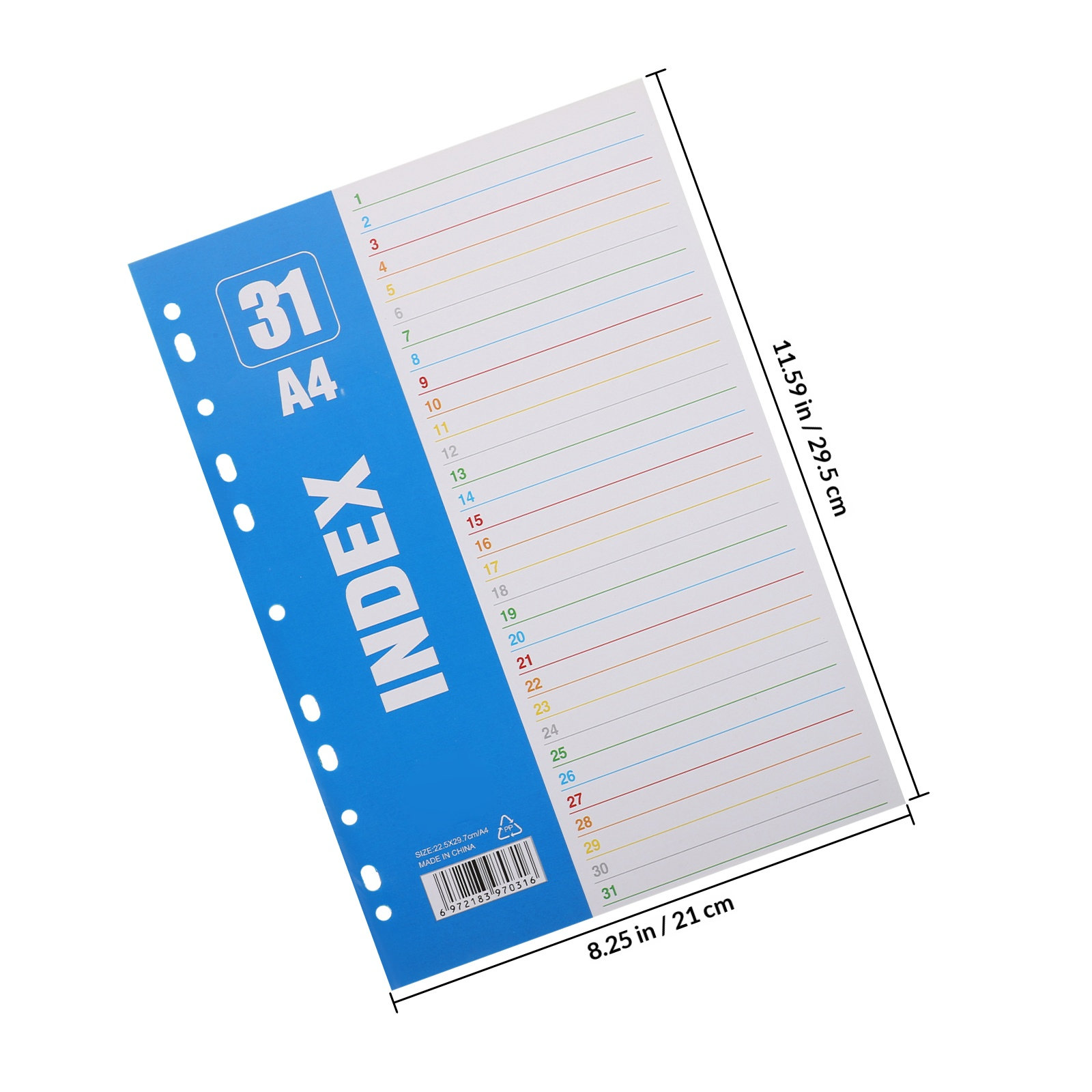 1Set A4 11-Hole PP Index Divid - Tab Divider A4 avaliação e preço