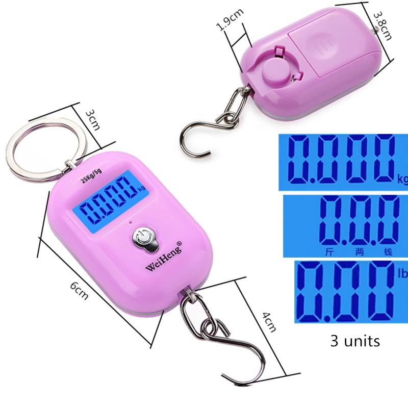 25kg/5g Mini Hook Scale Digita - Tape Dispenser Weighted avaliação e preço