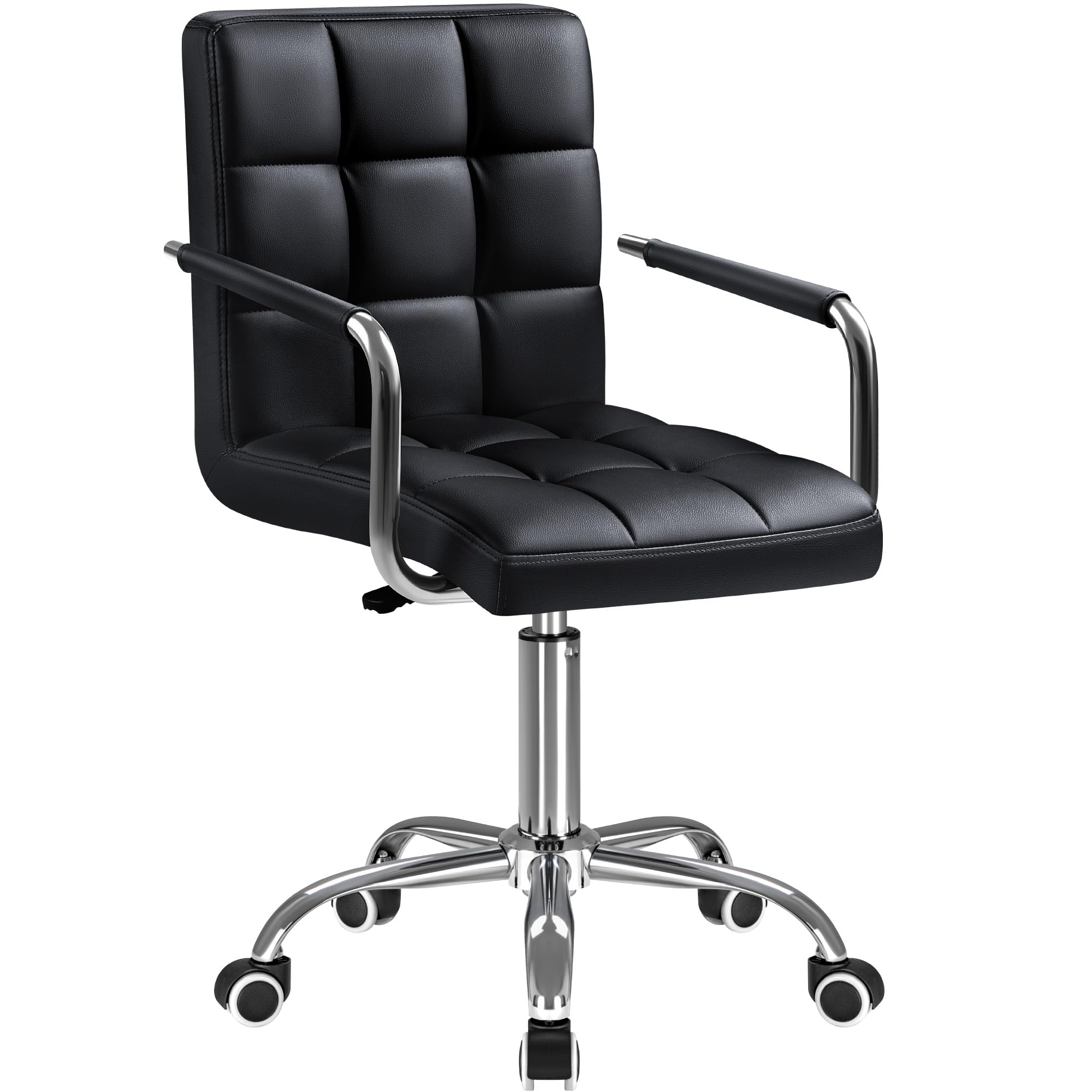 Black PU Leather Swivel Office - Leather Desk Pad avaliação e preço