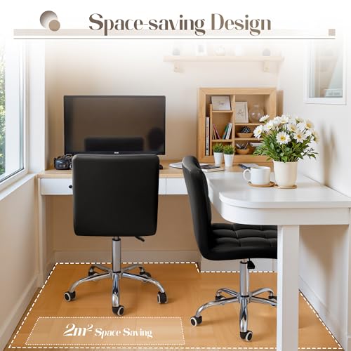 Black PU Leather Swivel Office - Leather Desk Pad avaliação e preço