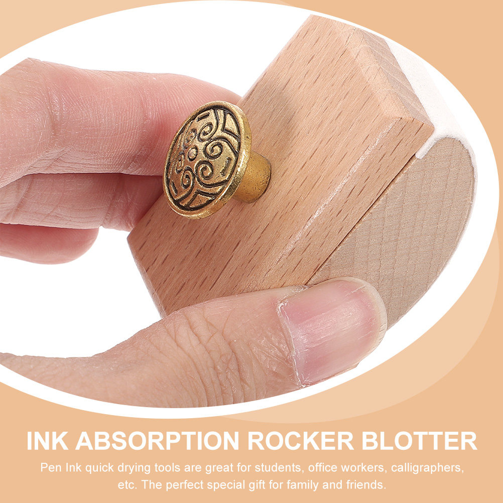 2Pcs Wooden Rocker Ink Blotter - Ink Blotter Paper avaliação e preço