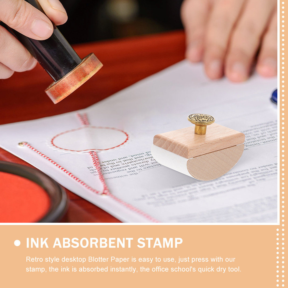 2Pcs Wooden Rocker Ink Blotter - Ink Blotter Paper avaliação e preço