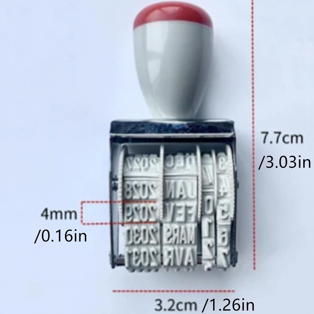 DIY Rotating Date & Number Rol - Rubber Date Stamp avaliação e preço