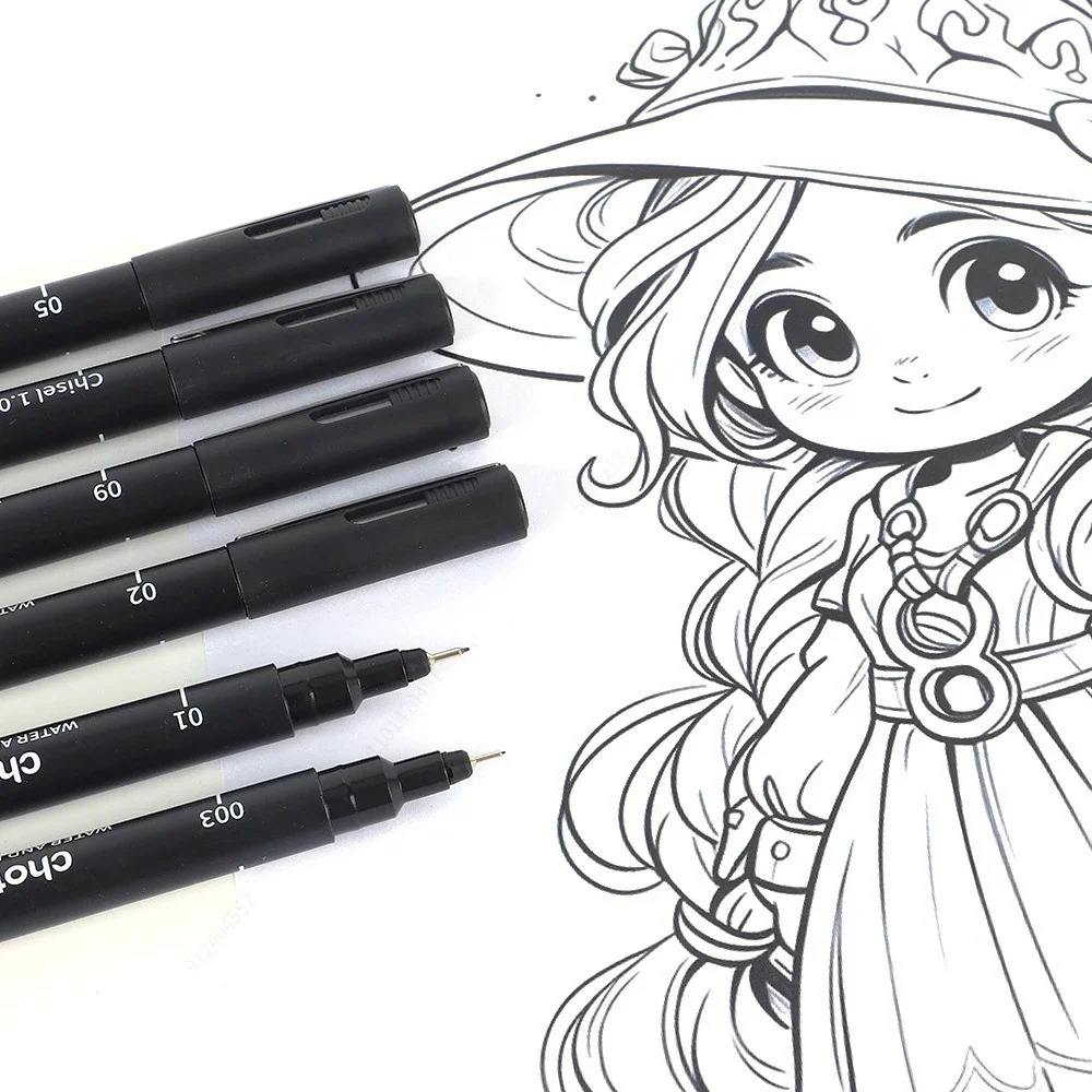 Black Micro Pens,15 Sizes,Wate - Archive Box Set avaliação e preço