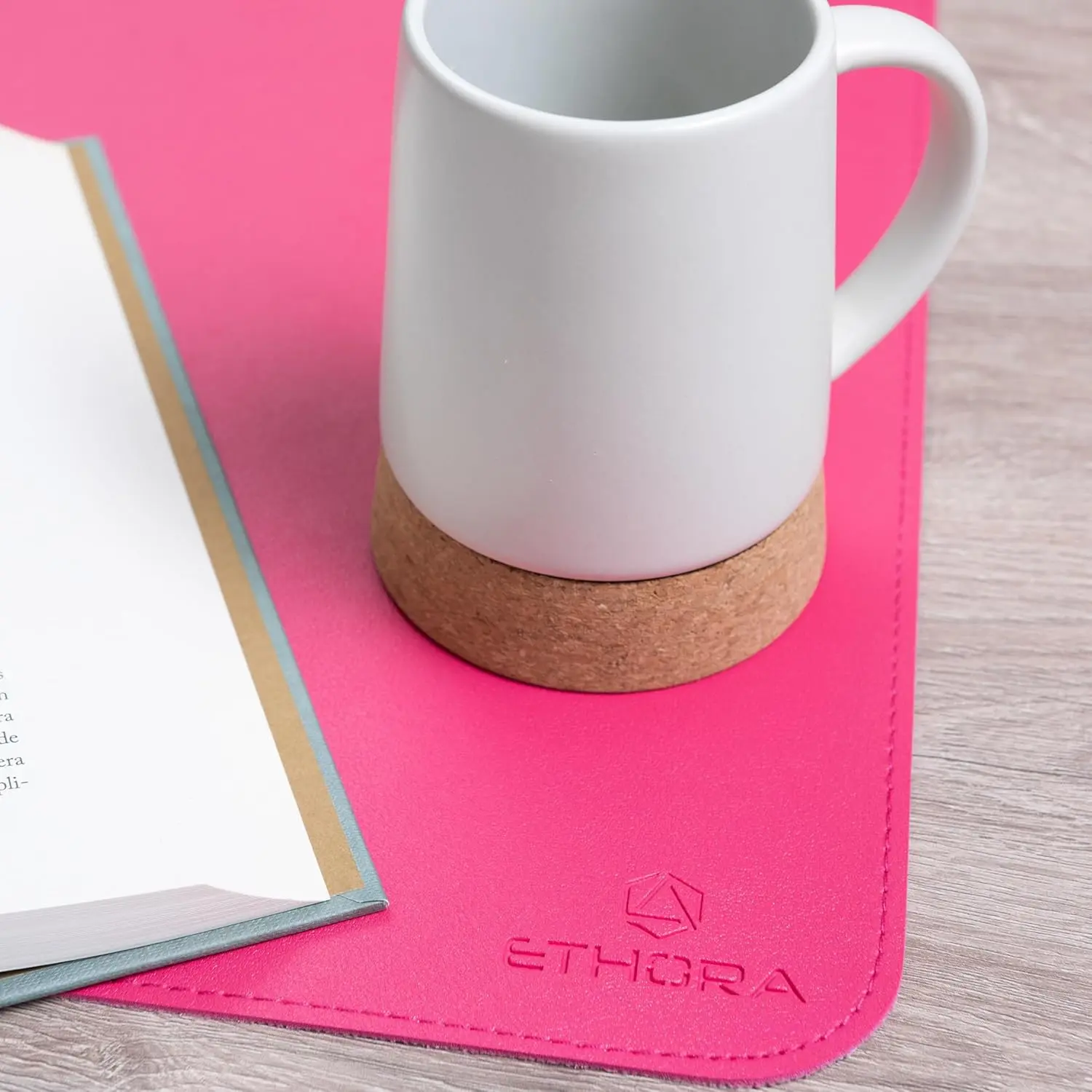 Desk Mat with Non-Slip Suede B - Leather Desk Pad avaliação e preço