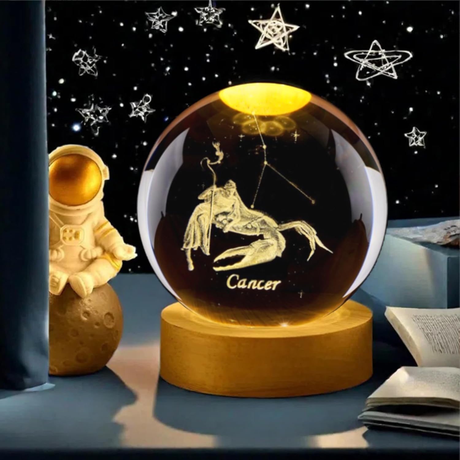 3D Cancer Constellation Crysta - Paper Weight Crystal avaliação e preço
