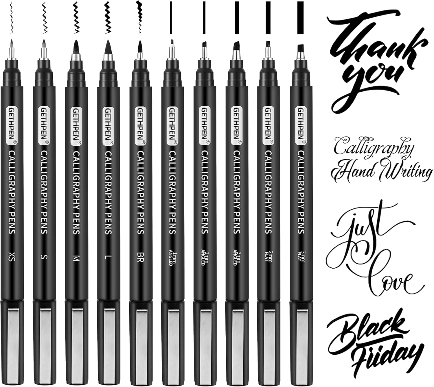 10 Size Calligraphy Pens Set f - Archive Box Set avaliação e preço