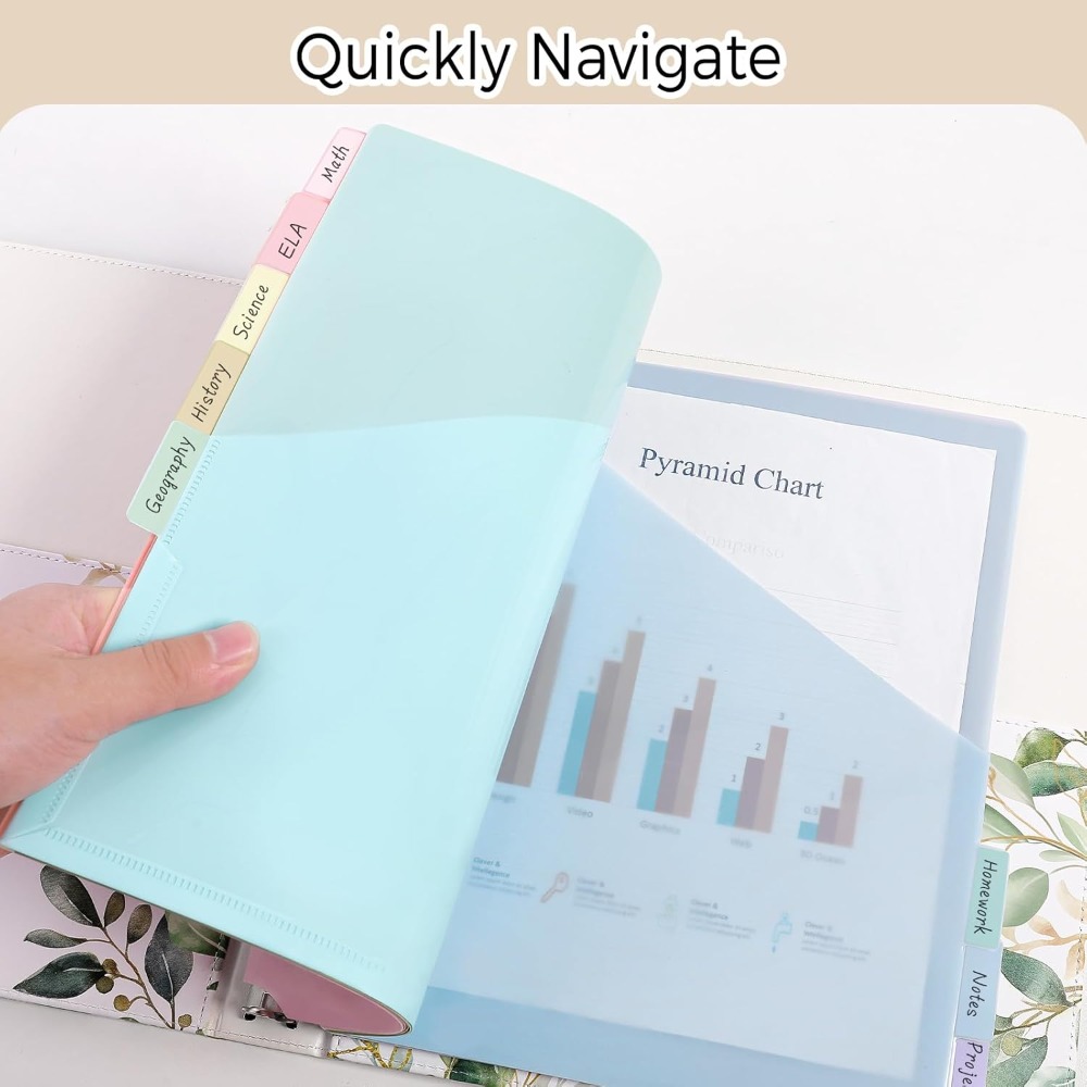 8 pcs A4 Pastel Binder Divider - Tab Divider A4 avaliação e preço