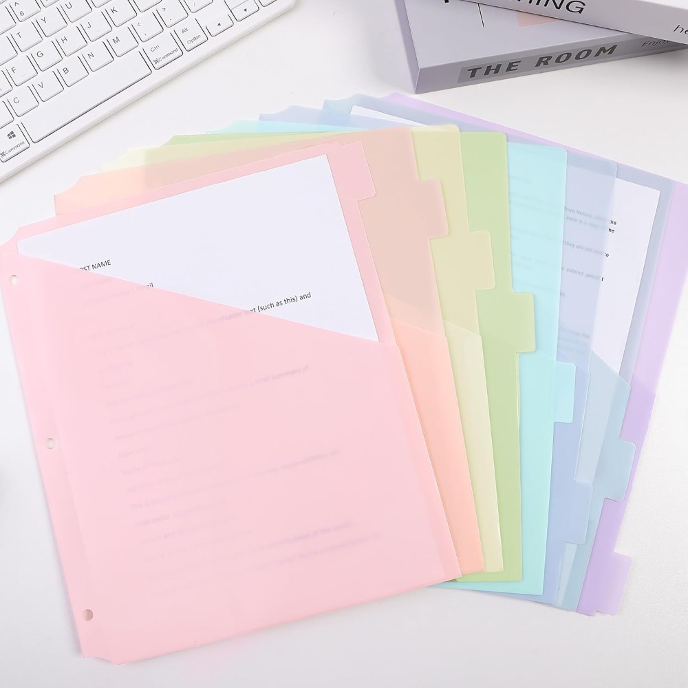 8 pcs A4 Pastel Binder Divider - Tab Divider A4 avaliação e preço