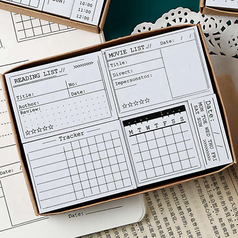 Daily Time Mark Calendar Agend - Rubber Date Stamp avaliação e preço