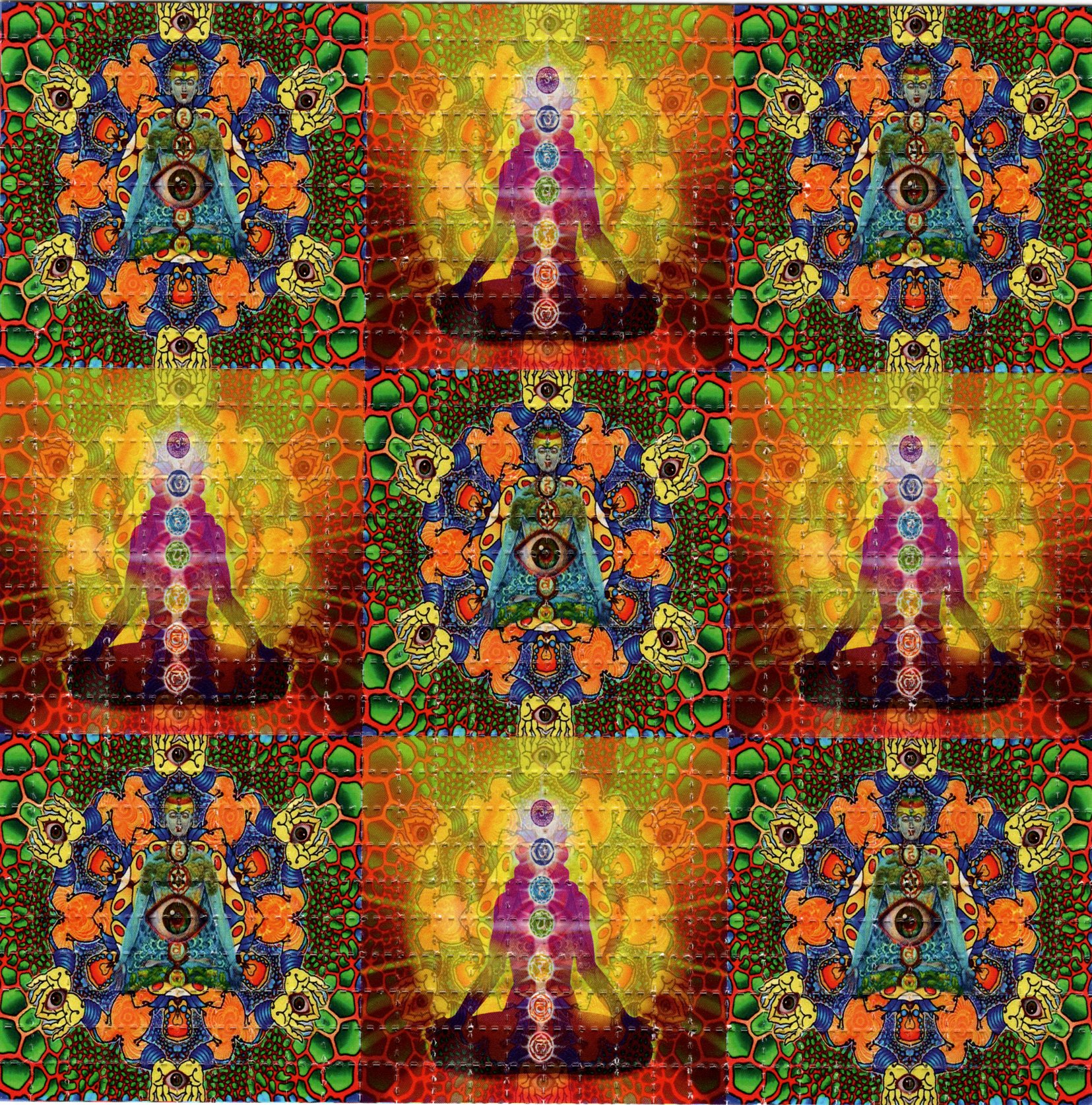 Chakras Psychedelic LSD Acid B - Ink Blotter Paper avaliação e preço