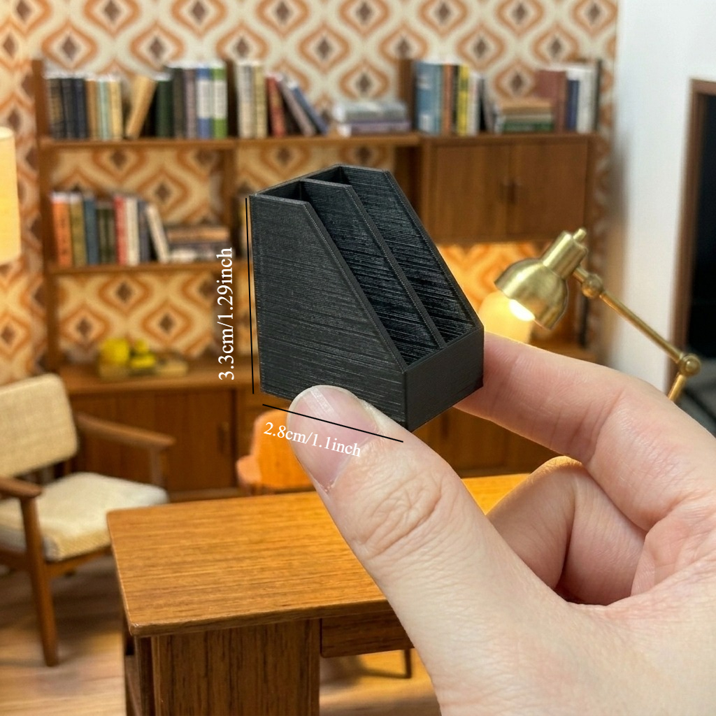 2pcs Miniature Double Slot Fil - Magazine Holder Rack avaliação e preço