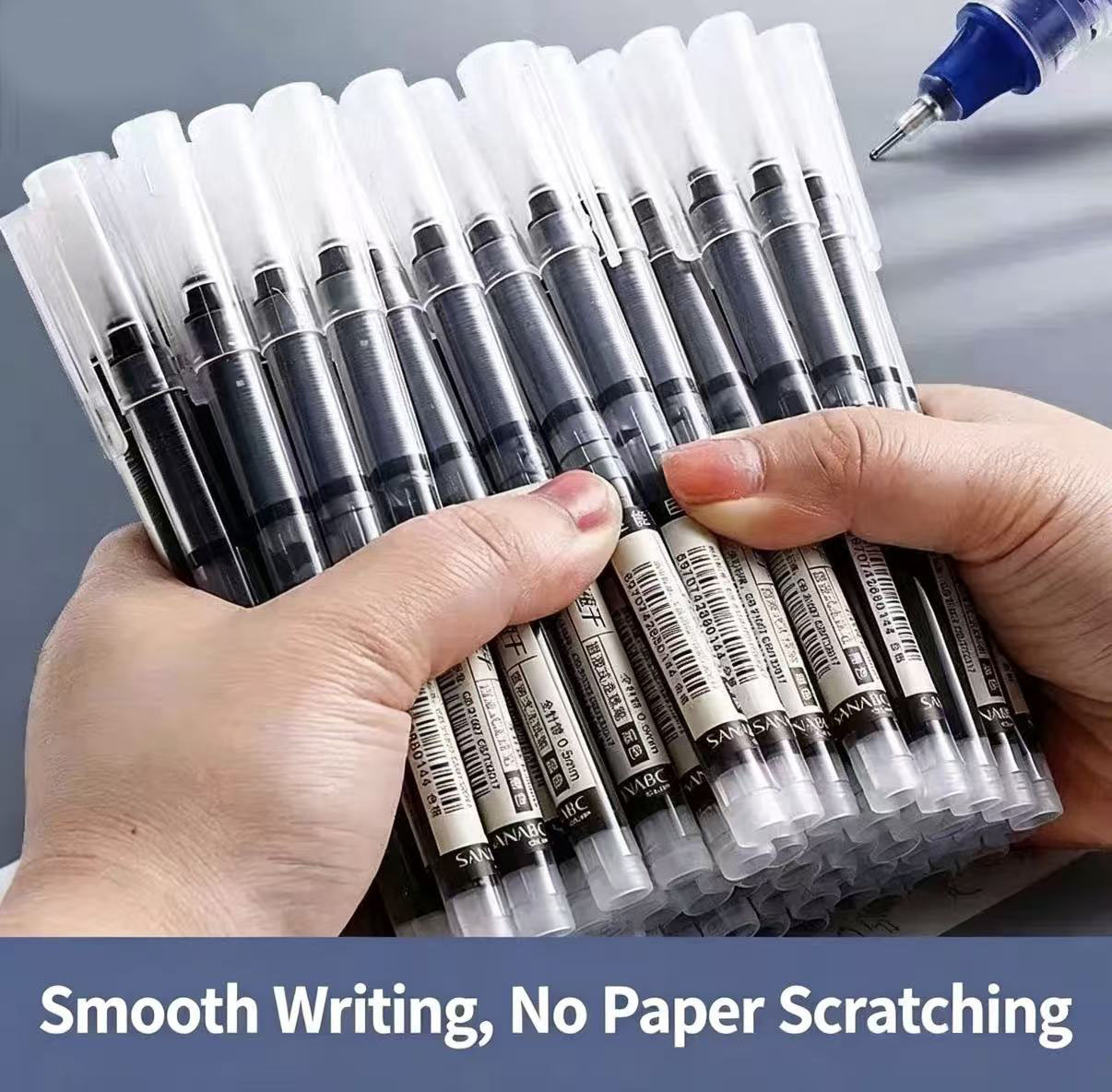 6 Pack Click Gel Pens 0.5mm Bl - Gel Refill Pack avaliação e preço