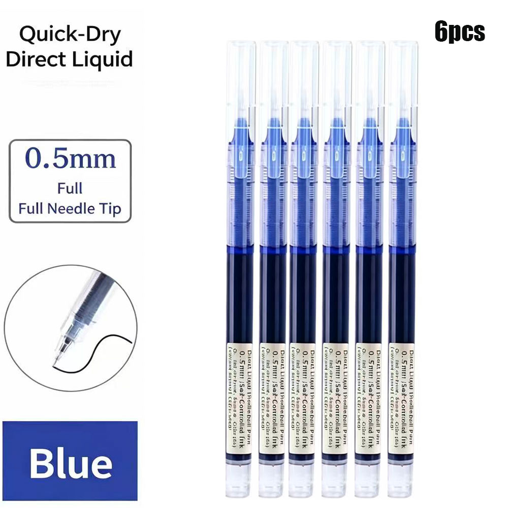 6 Pack Click Gel Pens 0.5mm Bl - Gel Refill Pack avaliação e preço