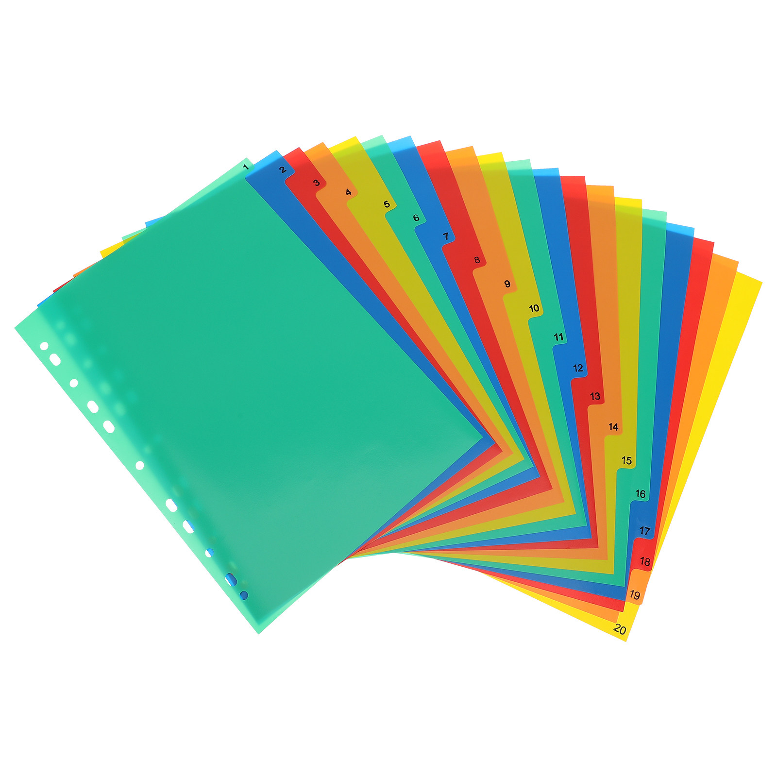 20 Pages A4 Colorful Plastic B - Tab Divider A4 avaliação e preço