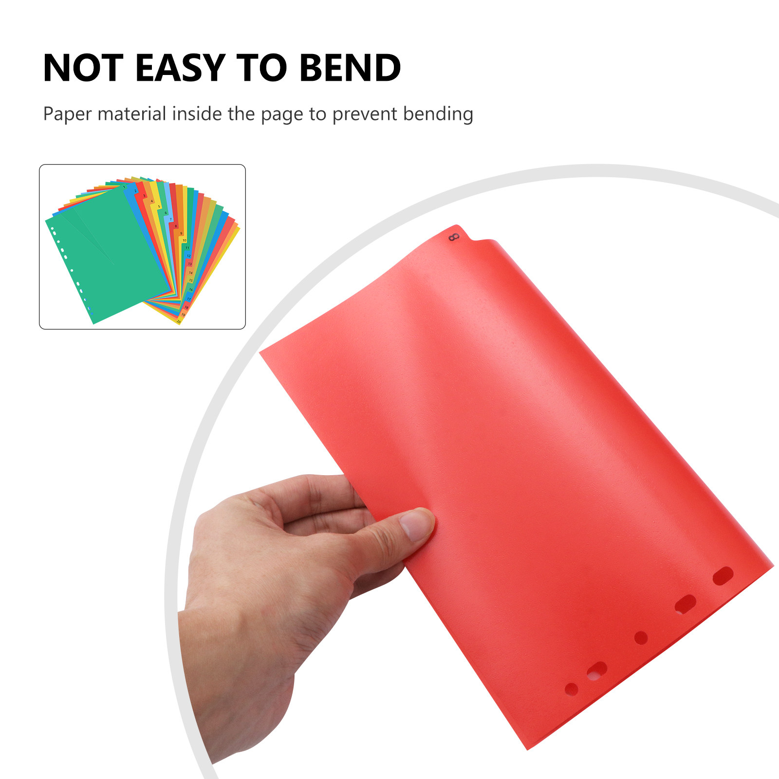 20 Pages A4 Colorful Plastic B - Tab Divider A4 avaliação e preço
