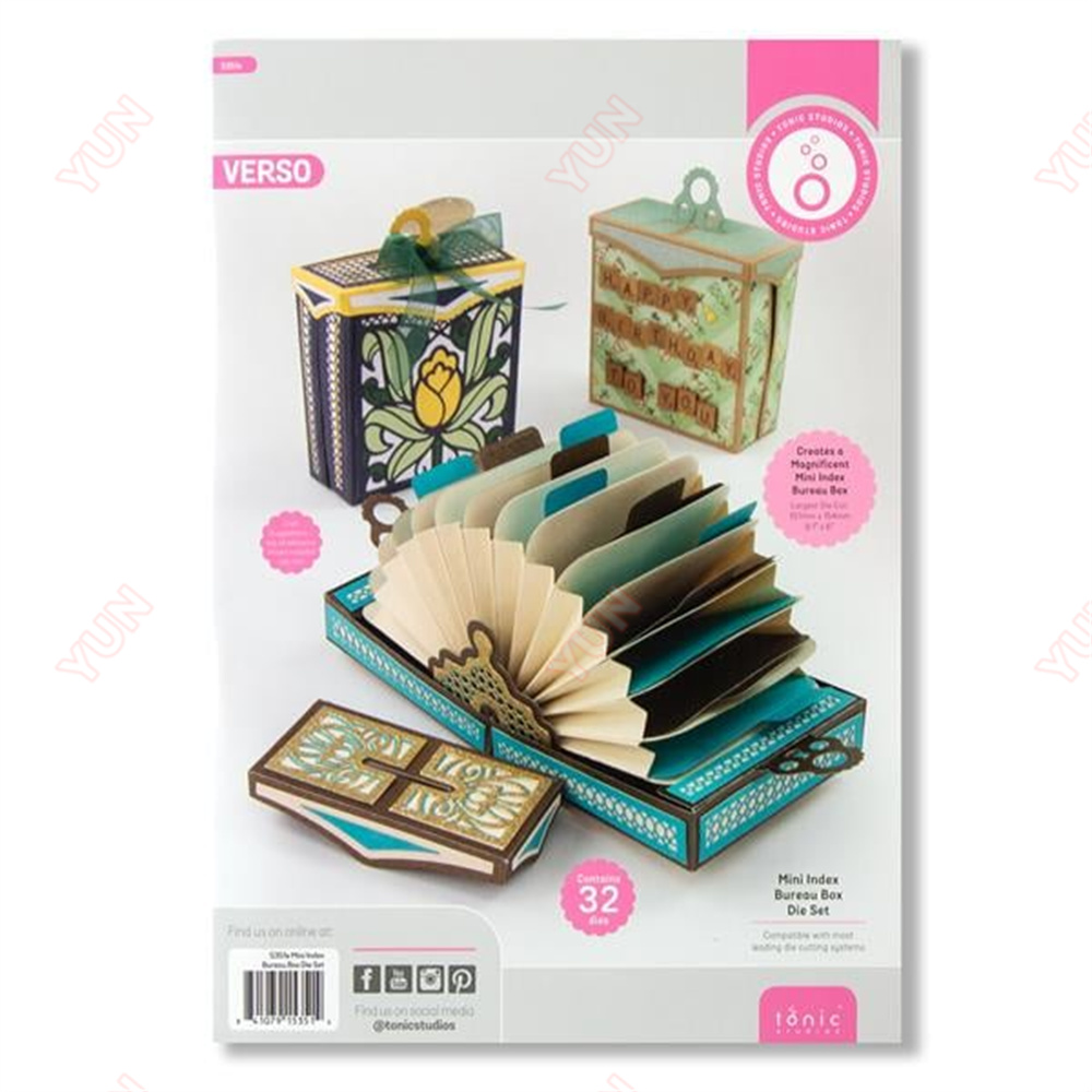 Mini Index Bureau Box Die Set  - Card Index Box avaliação e preço