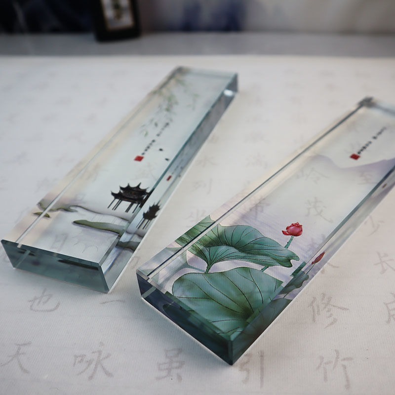 Glass Paperweight Traditional  - Book Weight Glass avaliação e preço