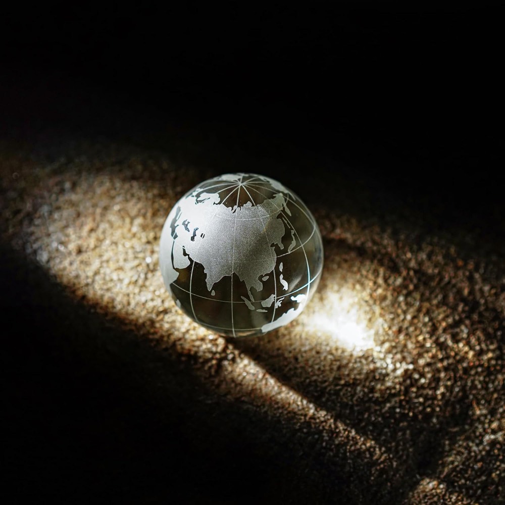 60mm Crystal Earth Globe Paper - Paper Weight Crystal avaliação e preço