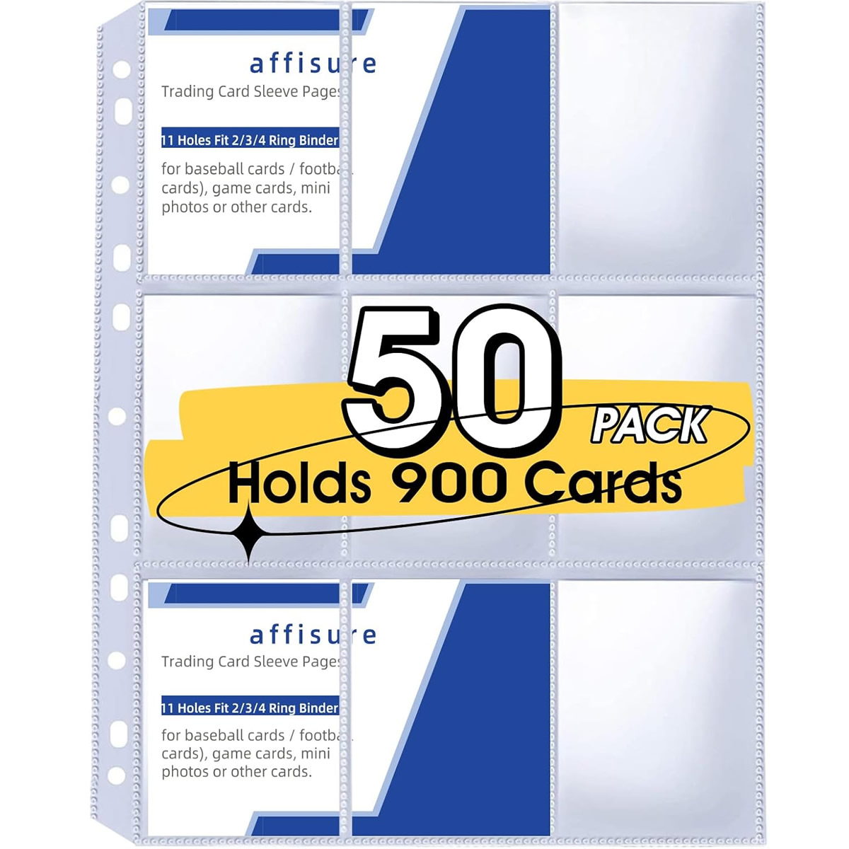 50 Pack 9 Pocket Card Sleeves  - Card Index Box avaliação e preço