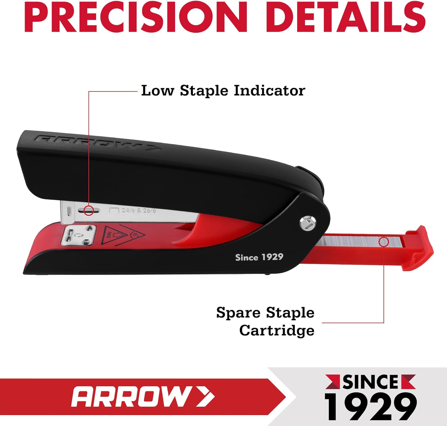 Arrow Office Stapler Set, 25 S - Stapler Half Strip avaliação e preço