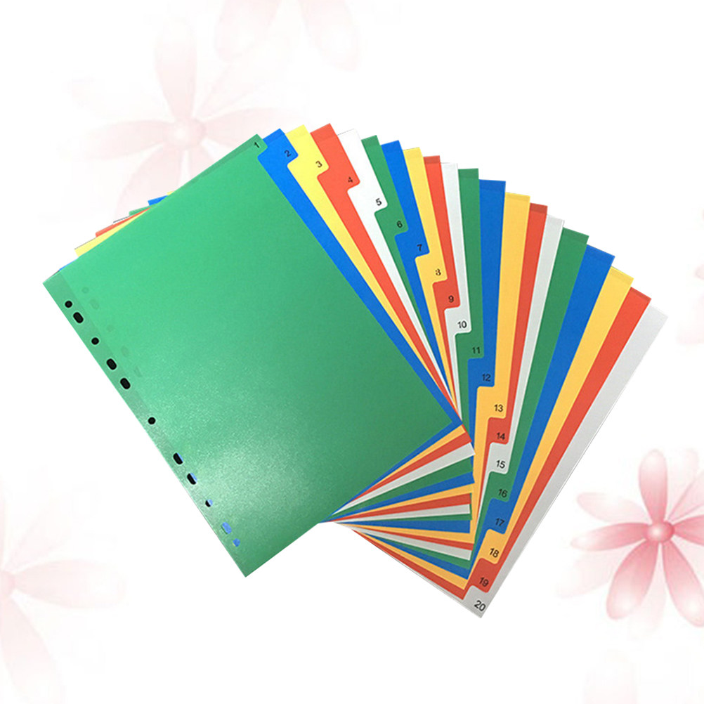 40Pcs A4 Multi-Color Classifie - Tab Divider A4 avaliação e preço