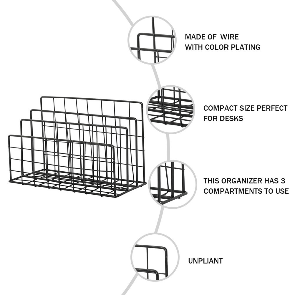 Modern 3 Slot Mail Organizer M - Magazine Holder Rack avaliação e preço