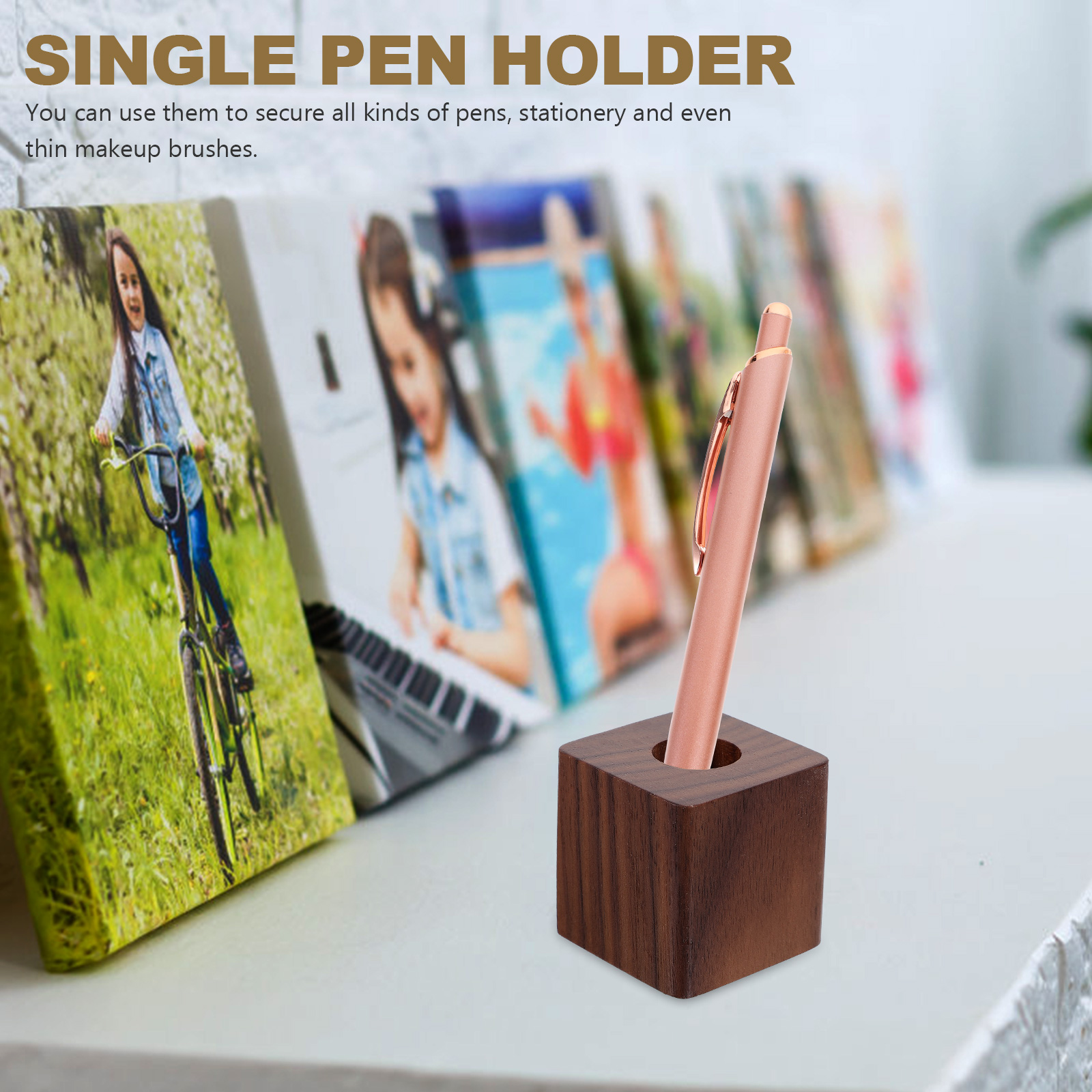 Walnut Pen Stand Single Holder - Pen Rest Single avaliação e preço