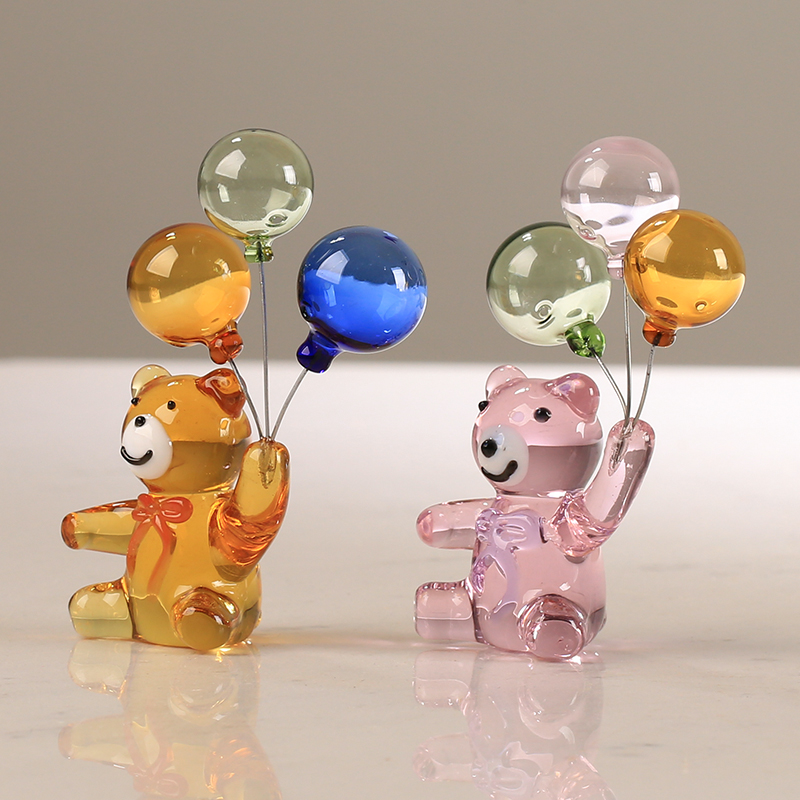 Crystal Bear Figurine with Thr - Paper Weight Crystal avaliação e preço
