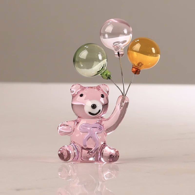 Crystal Bear Figurine with Thr - Paper Weight Crystal avaliação e preço