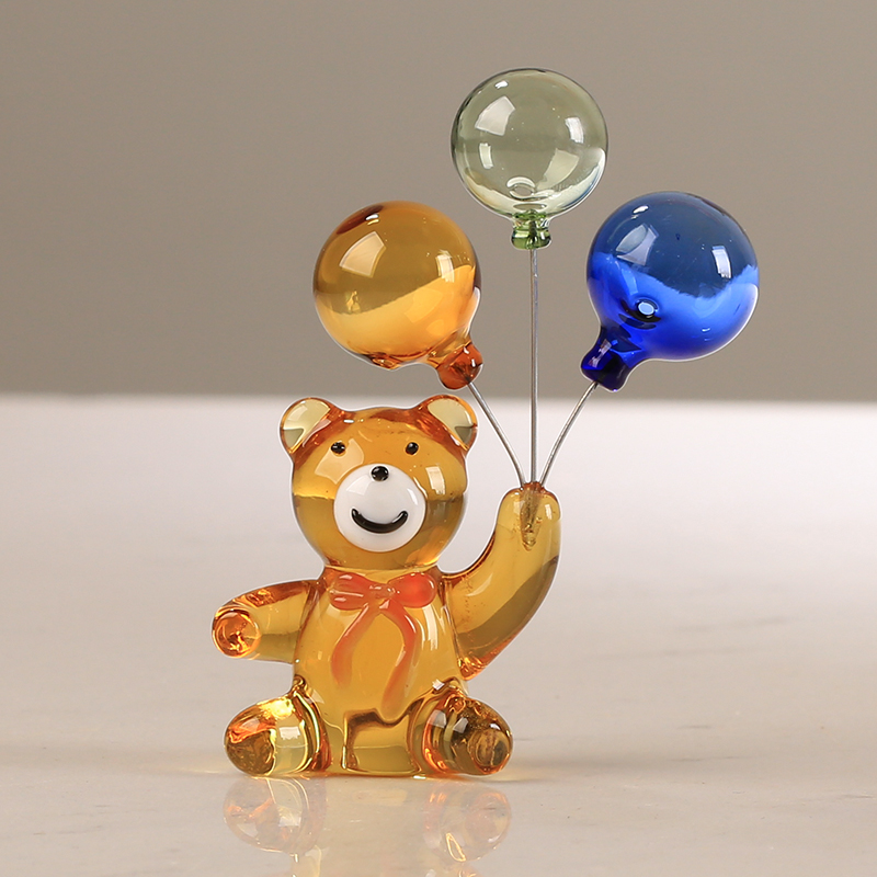 Crystal Bear Figurine with Thr - Paper Weight Crystal avaliação e preço