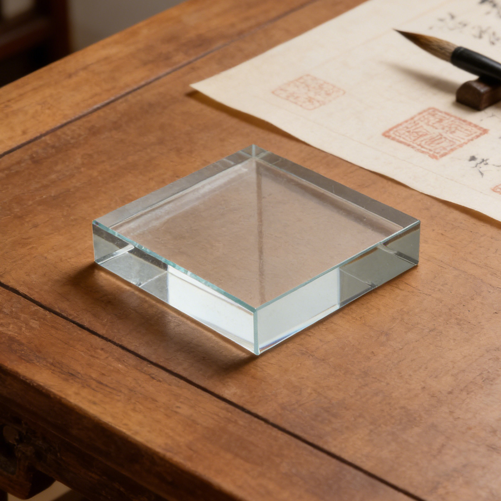 Glass Paperweight Rectangular  - Book Weight Glass avaliação e preço
